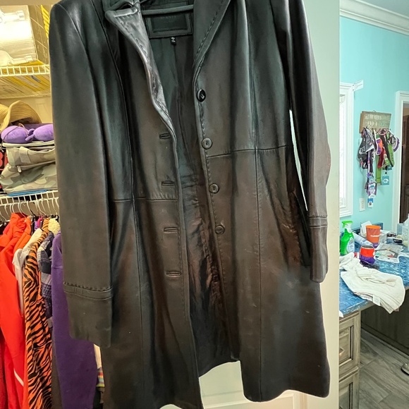 Avanti Full Length Leather Coat - Picture 1 of 3